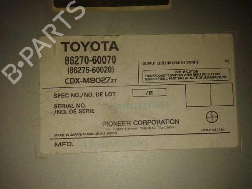 Radio TOYOTA LAND CRUISER PRADO (_J12_) 3.0 D-4D (KDJ120, KDJ125) | BP12677185E6 