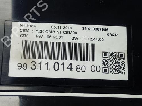 Instrument cluster PEUGEOT PARTNER Tepee  | BP19705696C47