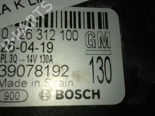 Alternator OPEL ASTRA K (B16) 1.0 Turbo (68) | BP12658753M7 