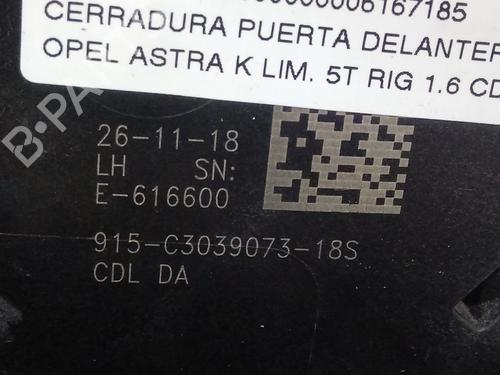 Front left lock OPEL ASTRA K (B16) 1.6 CDTi (68) | BP12668123C98 