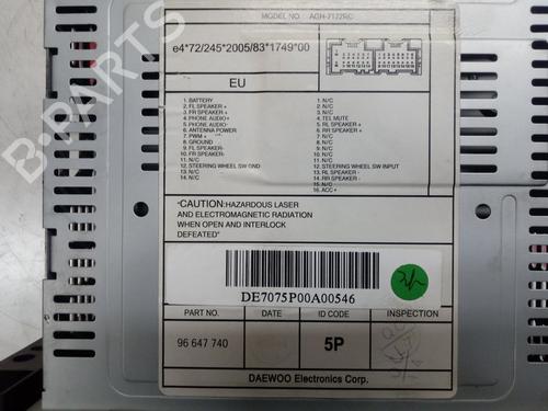 Radio CHEVROLET CAPTIVA (C100, C140)  | BP12671082E6 