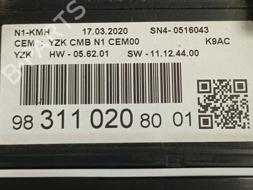 Instrument cluster CITROËN BERLINGO Box Body/MPV (K9)  | BP29290922C47 