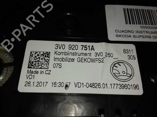 Instrument cluster SKODA SUPERB III (3V3)  | BP12644436C47 
