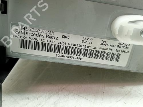 Radio MERCEDES-BENZ A-CLASS (W169) A 160 (169.031, 169.331) | BP12671423E6