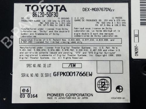 Radio LEXUS LS (_F4_) 600h AWD (UVF45, UVF46) | BP29409951E6 