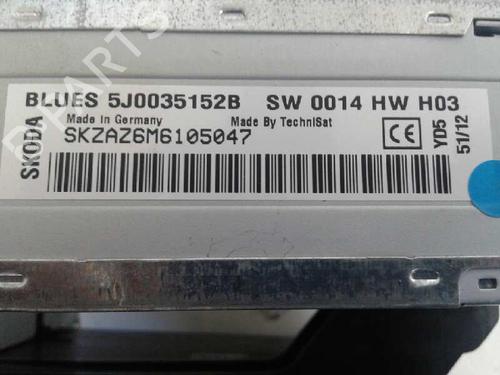 Radio SKODA RAPID (NH3, NK3, NK6) 1.2 TSI | BP12639070E6 