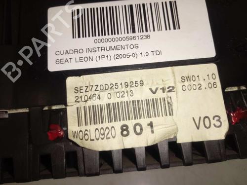 Instrument cluster SEAT LEON (1P1) 1.9 TDI | BP12665458C47