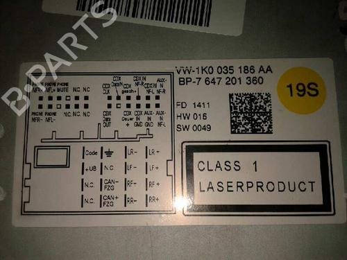 Radio VW GOLF VI (5K1) | BP27367582E6 - Image 7