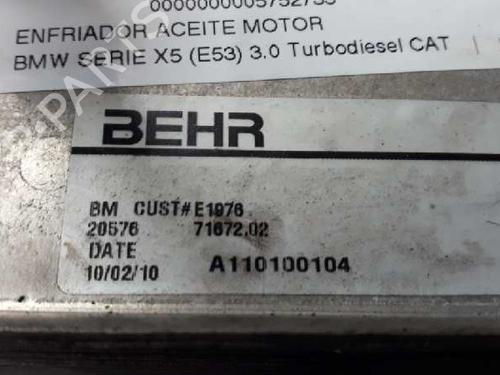 Oliekøler BMW X5 (E53) 3.0 d (218 hp) 15616962