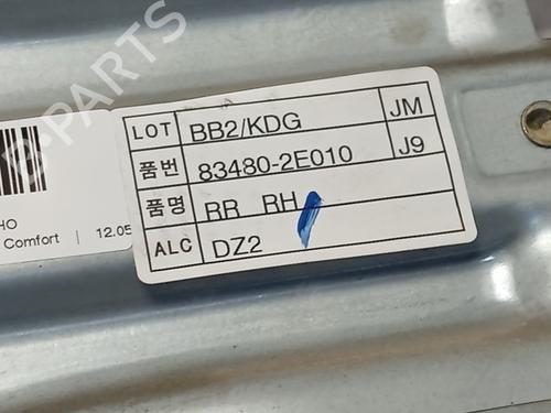 Rear right window mechanism HYUNDAI TUCSON (JM) 2.0 CRDi | BP30376462C25