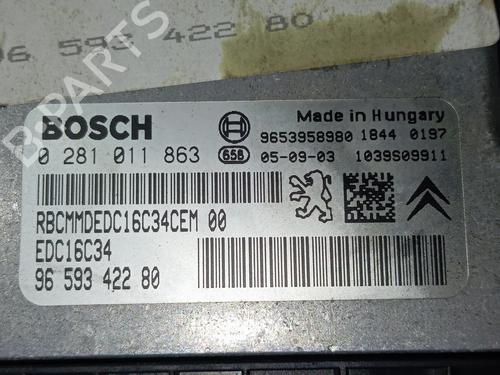 Engine control unit (ECU) CITROËN C4 I (LC_) 1.6 HDi | BP38985537M57 - Image 4