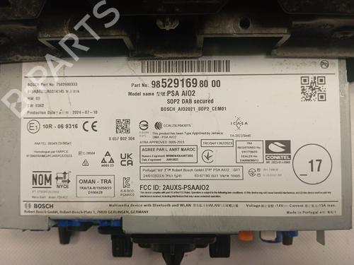 Module électronique CITROËN BERLINGO MULTISPACE (B9) 1.6 HDi 75 / BlueHDi 75 | BP25855324M83 