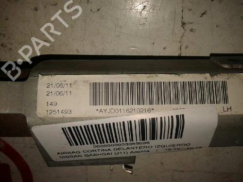 Left curtain airbag NISSAN QASHQAI II SUV (J11, J11_) 1.5 dCi | BP12654106C11 