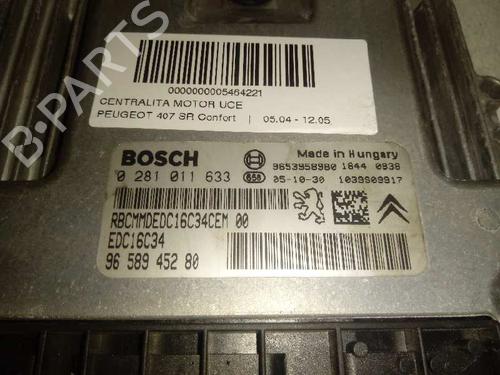 Engine control unit (ECU) PEUGEOT 407 (6D_) 1.6 HDi 110 (6D9HZC, 6D9HYC) | BP12657965M57 