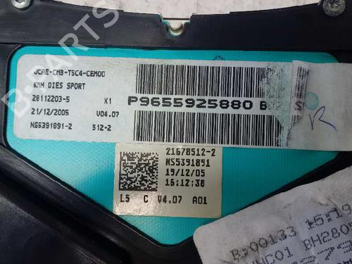 Instrument cluster PEUGEOT 307 CC (3B) 2.0 HDi 135 | BP12655830C47 