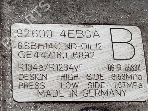 AC compressor CITROËN C1 (PM_, PN_) 1.0 | BP27316207M34 