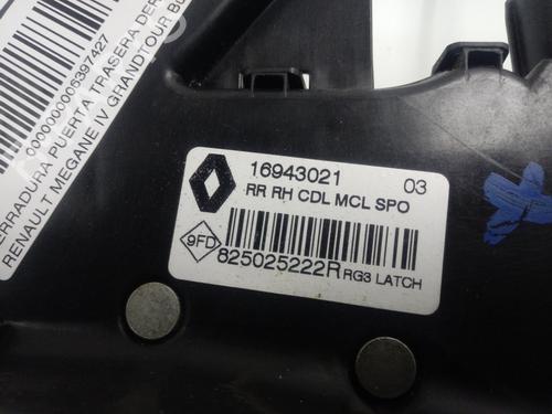 Rear right lock RENAULT MEGANE IV Grandtour (K9A/M/N_) 1.5 dCi 90 | BP18655631C99 
