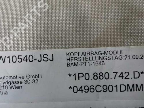 Right curtain airbag SEAT LEON (1P1) 1.9 TDI | BP16585006C12 