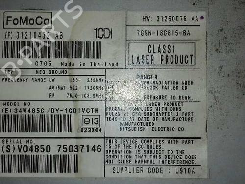 Radio VOLVO S80 II (124) 2.4 D | BP12639106E6 