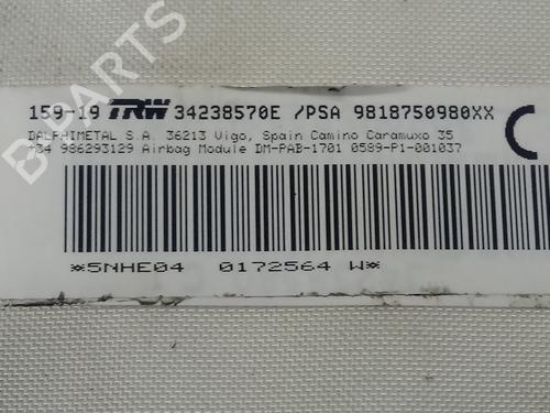Airbag Kit PEUGEOT RIFTER  | BP17148708C86 