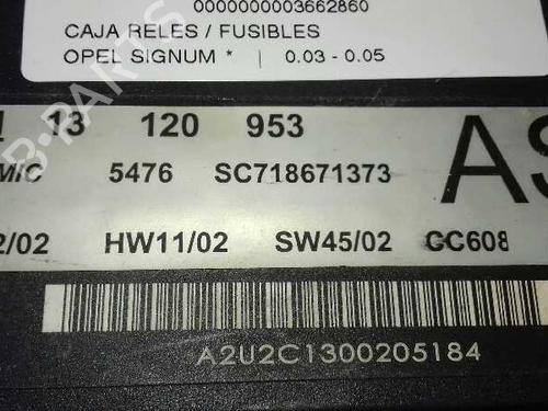 Fuse box OPEL SIGNUM Hatchback (Z03)  | BP17006421E1 