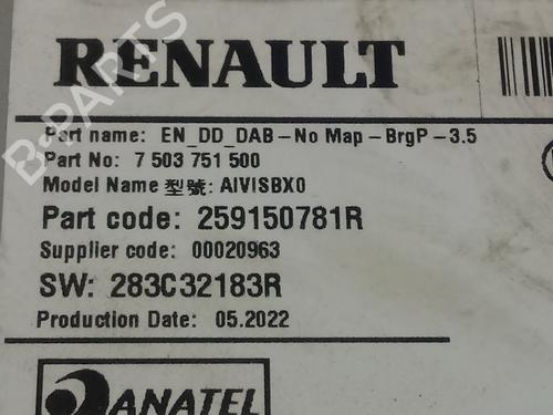 Radio RENAULT CAPTUR II (HF_)  | BP18080934E6 