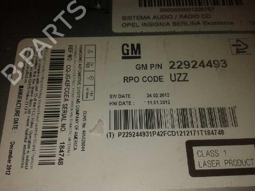 Radio OPEL INSIGNIA A (G09) 2.0 CDTI (68) | BP30368995E6 - Image 3