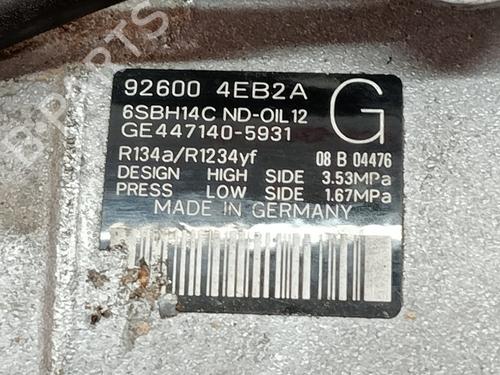 AC compressor NISSAN QASHQAI II SUV (J11, J11_)  | BP12664059M34 
