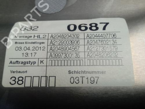 Rear left window mechanism MERCEDES-BENZ C-CLASS (W204)  | BP13077076C24 