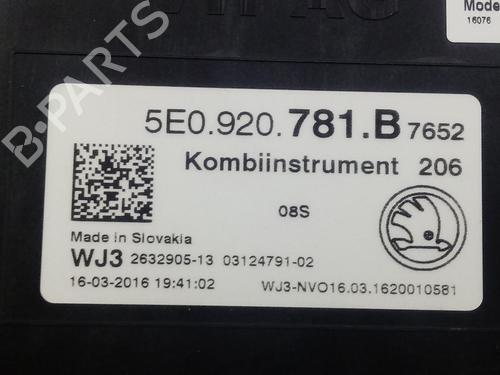 Instrument cluster SKODA OCTAVIA III Combi (5E5, 5E6) 1.6 TDI | BP16906343C47 