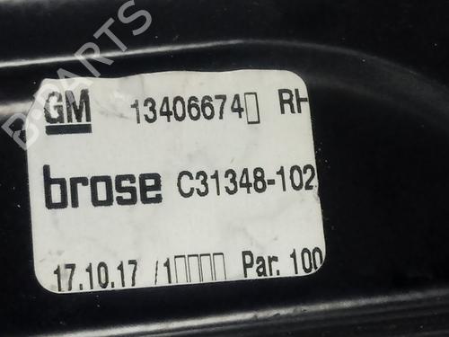 Front right window mechanism OPEL ASTRA K (B16) 1.6 CDTi (68) | BP19106513C23 