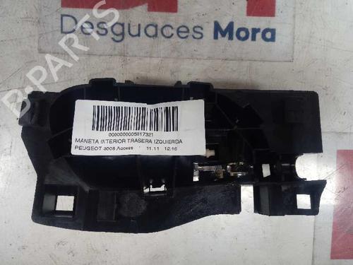 Rear left interior door handle PEUGEOT 3008 I MPV (0U_) 1.6 HDi 115 / BlueHDi 115 | BP18151092I15 