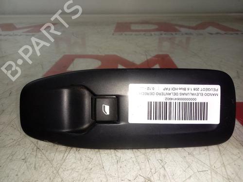 Højre fortil elrude kontakt PEUGEOT 208 I (CA_, CC_) 1.6 HDi / BlueHDi 75 (75 hp) 30372530