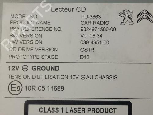Radio DS DS 4 / DS 4 CROSSBACK (NX_) 1.6 THP 165 | BP29409817E6 