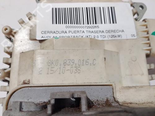Rear right lock AUDI A5 Sportback (8TA) 2.0 TDI | BP29206410C99 
