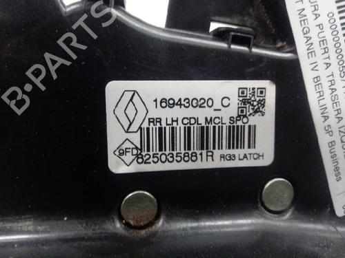 Rear left lock RENAULT MEGANE IV Hatchback (B9A/M/N_) 1.5 Blue dCi 95 (B9A2, B9A6) | BP12838880C100 
