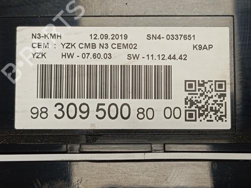 Instrument cluster PEUGEOT RIFTER | BP31031791C47