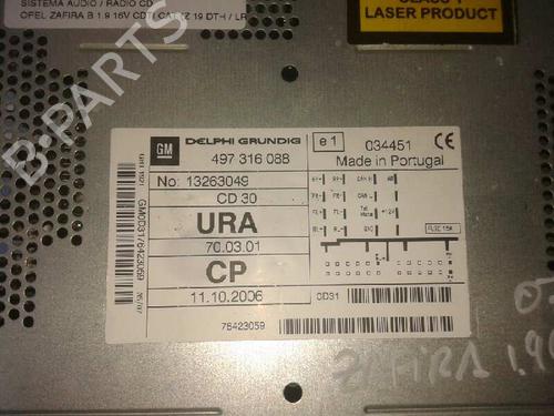Radio OPEL ZAFIRA / ZAFIRA FAMILY B (A05) 1.9 CDTI (M75) | BP16939250E6 