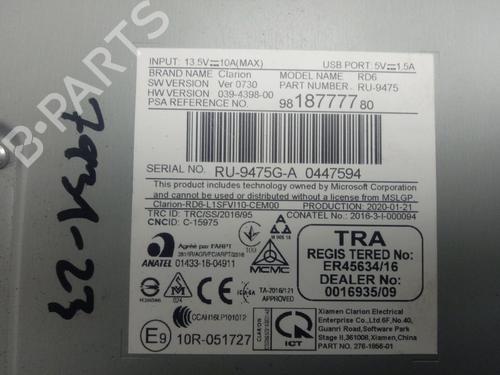 Radio CITROËN C3 III (SX)  | BP17323404E6 