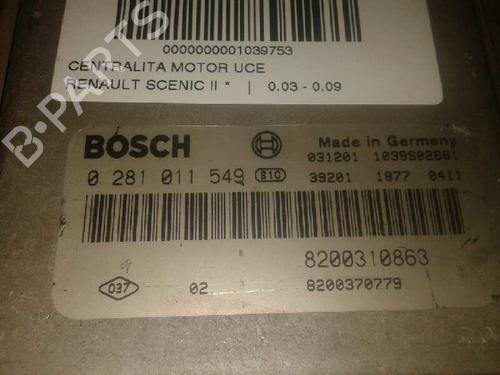 Engine control unit (ECU) RENAULT SCÉNIC II (JM0/1_)  | BP16761067M57 