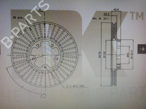 Ander FORD TRANSIT Van (FA_ _) 2.4 DI RWD (FAA_, FAB_, FAC_, FAD_) (75 hp) 15356780