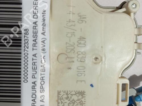 Rear right lock AUDI A3 Sportback (8VA, 8VF)  | BP26586739C99 