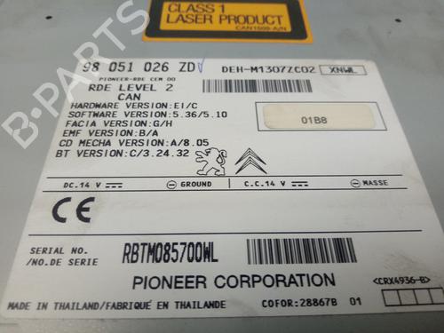 Radio PEUGEOT 208 I (CA_, CC_)  | BP12907620E6 