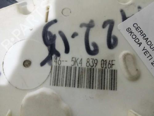 Rear right lock SKODA YETI (5L) 2.0 TDI | BP12634692C99 