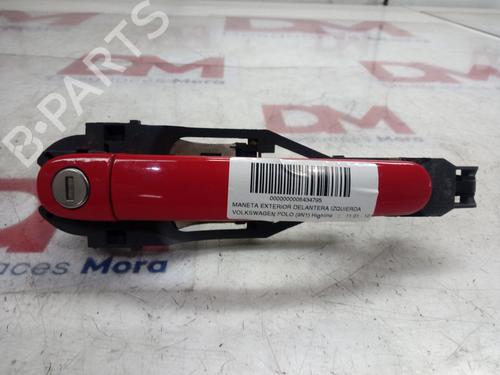 Used Front left exterior door handle VW POLO (9N_, 9A_) 1.4 16V (75 hp) 12842345