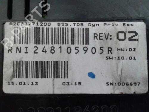 Instrument cluster RENAULT MEGANE III Hatchback (BZ0/1_, B3_) 1.2 TCe (BZ2B, BZ11) | BP12639449C47 