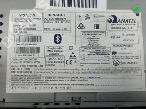 Radio RENAULT CLIO IV (BH_)  | BP18026823E6 