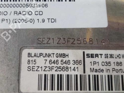 Radio SEAT LEON (1P1) 1.9 TDI | BP13695822E6 