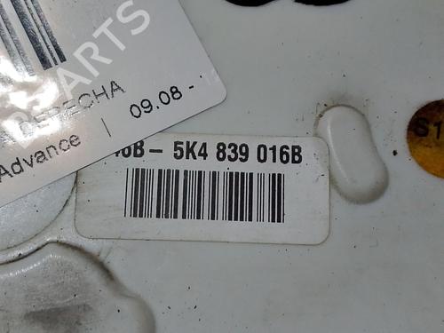 Rear right lock VW GOLF VI (5K1)  | BP26619804C99 
