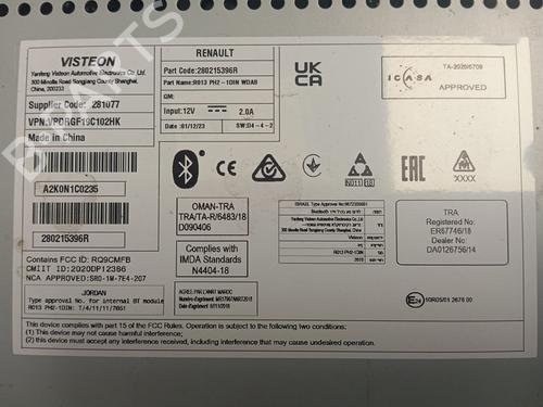 Radio RENAULT EXPRESS Box Body/MPV  | BP25855688E6 
